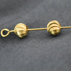 Brass Concave Spiral Metal Beads 2.5-8mm Twisted Groove 100pcs 2