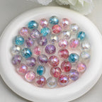 Glitter Resin Beads 16mm Round Clear Light Color 10pcs 5