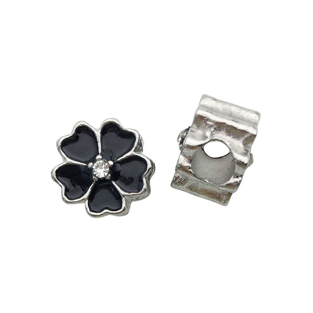 Flower Metal Beads 11mm Colorful Cherry Enamel Zinc Alloy 20pcs 7