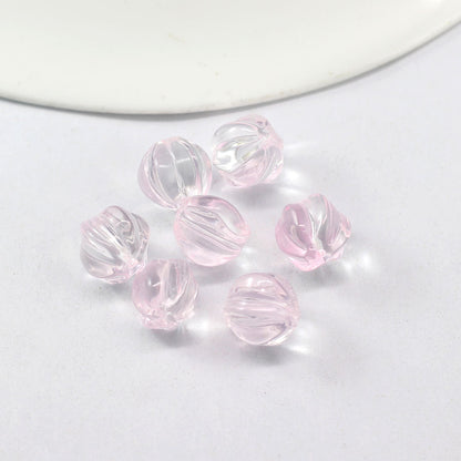 Pumpkin Glass Beads 10mm Imitation Jade Transparent Colors 20pcs 3