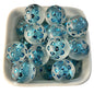 Matte Heart Pattern Round Acrylic Beads 16mm Dyed Core 100pcs 5