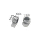 Stainless Steel Large Hole Metal Beads 6mm 7.5mm Wheat Ears Cloud Pattern 10pcs 7