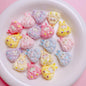 Kawaii Resin Beads 25mm Creamy Color UV Plating 5pcs 12