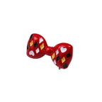 Painted Bow Acrylic Beads 35mm Quilted Enamel Glossy 30pcs 2