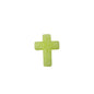 Silicone Focal Beads Cross Matte Speckled Glow in the Dark 20pcs 19