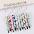 Beadable Pen Printed Pattern Plastic Light Weight 3