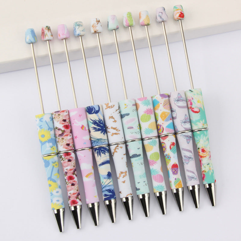 Beadable Pen Printed Pattern Plastic Light Weight 3