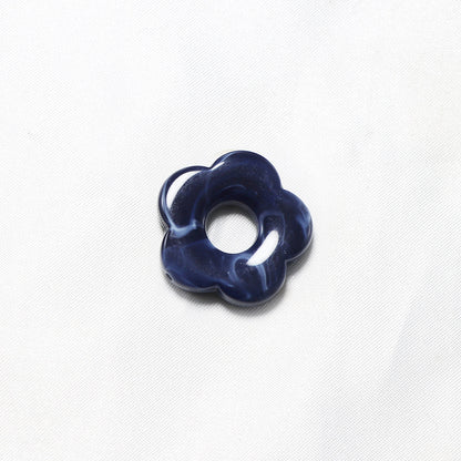 Acrylic Flower Spacer Beads 26mm Hollow Five Petal Large Hole 100pcs 12