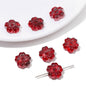 Transparent Cherry Blossom Glass Beads 14mm Gradient Pink Blue 10pcs 9