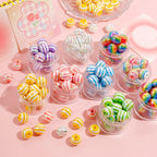 UV Plating Striped Resin Beads 11mm Glossy Round 20pcs 2