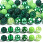 Multi-Color Bubblegum Beads 20mm Vibrant Solids Stripes Polka Dot Rhinestone 120pcs 8