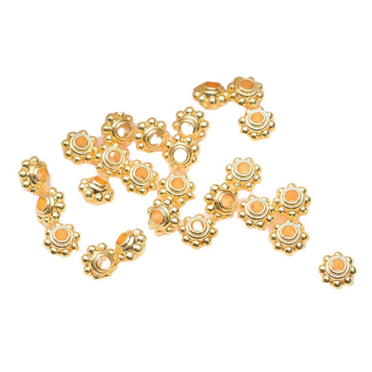 Alloy Sun Shaped Spacer Beads 4mm 5mm Tibetan Style 100pcs 3