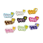 Baking Painted WOW&YES Metal Beads 13mm 15mm Colorful Alloy 20pcs 5
