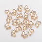 Butterfly Plated Transparent Glass Beads 10x14mm 20pcs 13
