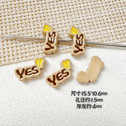 Baking Painted WOW&YES Metal Beads 13mm 15mm Colorful Alloy 20pcs 22