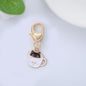 Metal Cat Keychain Enamel Colorful Gold Clasp Charm 7