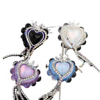 Heart Clay Beads 25mm Imitation Mocha Diamond Tassel Crown 6pcs 5