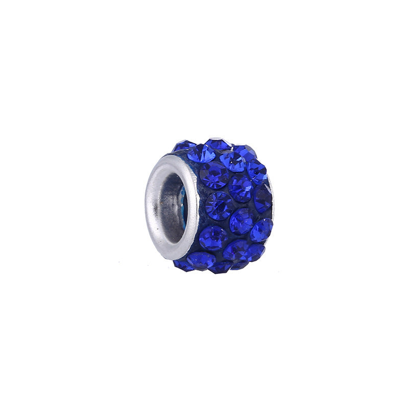 Rhinestone Spacer Clay Beads 7x11mm Chunky Large Hole 100pcs 26