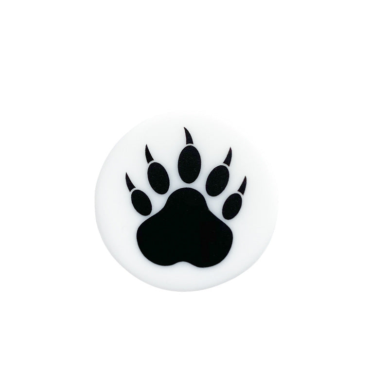 Silicone Focal Beads Nature Theme Circle Badge Love Mom 10pcs 8