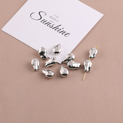 Silver Tone Irregular Shape CCB Plastic Beads 200pcs 22