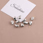 Silver Tone Irregular Shape CCB Plastic Beads 200pcs 22