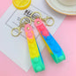 Silicone Bubble Pop Wristlet Keychain Colorful Stress Relief Fit 6