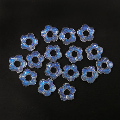 Transparent Aurora Laser Acrylic Beads Iridescent Mixed Shapes 2pcs 26