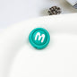 Baking Painted Acrylic Beads 18mm Enamel Candy Letter 50pcs 16