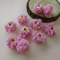 Fabric Fluffy Spacer Beads 15mm Two-Color Teddy 100pcs 17