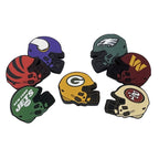 Silicone Focal Beads NFL Teams Helmet Printed Logos 20pcs 4