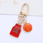 Basketball Jersey Keychain Metal Enamel Basketball Charm 3