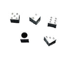 Square Metal Beads 7mm Silver Dice Zinc Alloy 100pcs 4
