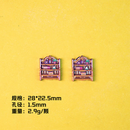 Plating Miniature Furniture Resin Beads Cute Animal Design 10pcs 6