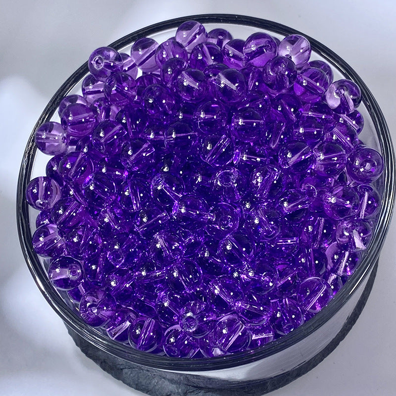 Ice Transparent Round Glass Beads 8mm Pastel Frosted Glow 100pcs 14