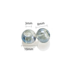 Electroplated Glass Beads 8 10mm Large Hole Rainbow Finish 50pcs 5