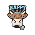 Silicone Focal Beads Cowboy Hat Happy Text Denim 20pcs 5