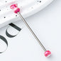 Beadable Keychain Pole Metal Electroplated Vibrant Colors 25