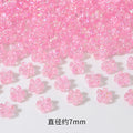 Plating AB Colored Floret Resin Beads 7mm Transparent 100pcs 6