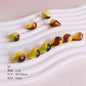 Vintage Spiral Pattern Teardrop Blown Glass Beads 19-25mm 3pcs 10