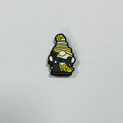 Silicone Focal Beads Cartoon Dwarf Holding Various Items 20pcs 14
