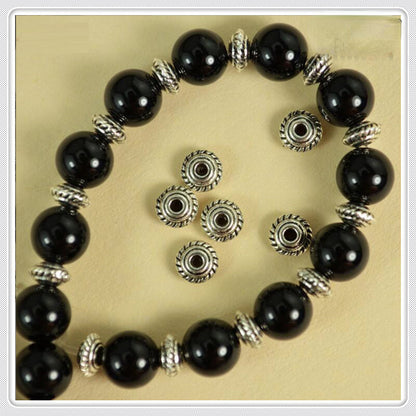 Alloy Spiral Patterned Tibetan Spacer Beads 4mm 100pcs 11