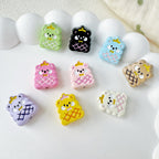Kitten and Teddy Bear Metal Beads 14mm Hand Painted Alloy 10pcs 4