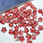 Small Star Czech Glass Beads 8mm Translucent Gold Flecked 50pcs 14
