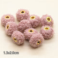 Fabric Spacer Beads 13x20mm Imitation Teddy Wool 20pcs 6