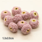 Fabric Spacer Beads 13x20mm Imitation Teddy Wool 20pcs 6