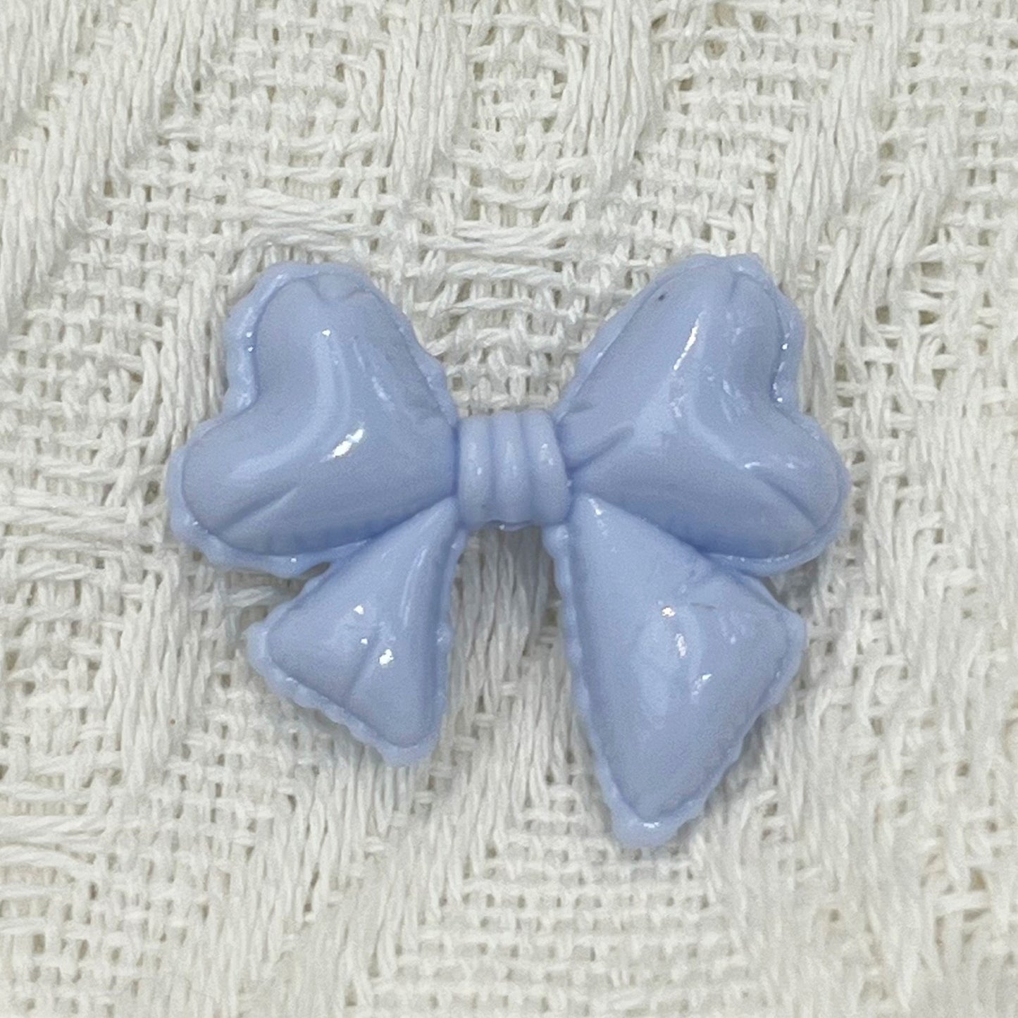 Hand Painted Balloon Bow Acrylic Beads 33mm Solid Color 10pcs 8