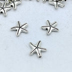 Starfish Metal Beads 15mm Antique Silver Tone 100pcs