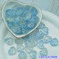Transparent Bow Pattern Heart Glass Beads 14x16x7mm 25pcs 14