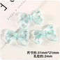 Transparent Bow Acrylic Beads 31mm AB Colored Plating 1pc 8