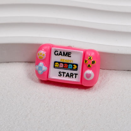 Printed Square Acrylic Beads 25mm Game Console Design 10pcs 7